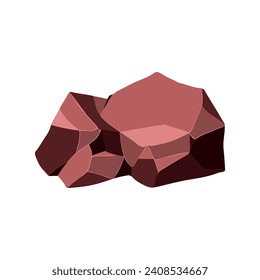 Hombro de roca. Piedra de forma natural. ilustración vectorial.