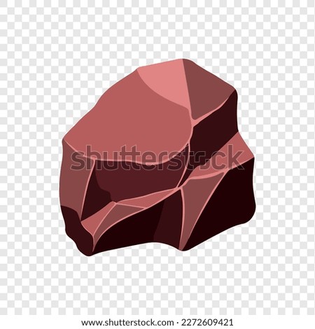 Ore rock boulder. Natural shape stone. vector illustration.