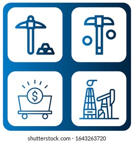 einfachere Symbole. Enthält Symbole wie Bergbau, Bergbau, Ölbergbau, kann für Web-, Mobil- und Logo-Nutzung verwendet werden