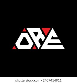 Diseño del logotipo de la letra más triangular con forma triangular. Monograma de diseño del logotipo de ORE triangular. Más plantilla de logotipo vectorial de triángulo con color rojo. Logotipo más triangular Diseño sencillo, elegante y lujoso.