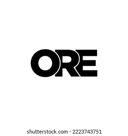 Icono de más tipografía. Monograma de grabaciones de marca ORE.