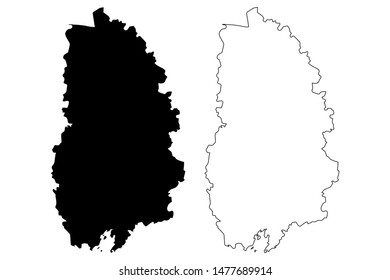 Orebro County (Counties of Sweden, Kingdom of Sweden) map vector illustration, scribble sketch Örebro map