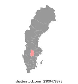 Orebro county map, province of Sweden. Vector illustration.