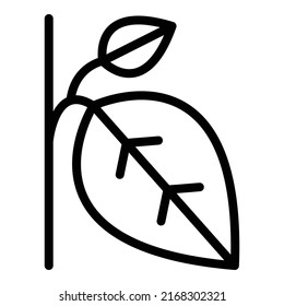 Oregano Basilikum Symbol Umriss Vektor. Lebensmittelfabrik. Laubkraut