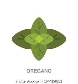 Oregano flat icon on white transparent background. You can be used oregano icon for several purposes.
