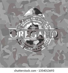 Oregano grey camouflage emblem