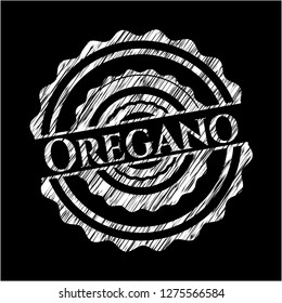 Oregano written with chalkboard texture
