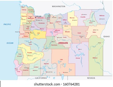 oregon administrative map