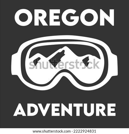 Oregon adventure with black background 