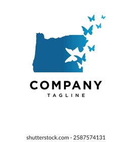 Oregon Butterfly Logo Icon Vector