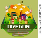 OREGON - City vector illustration