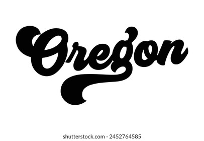 Oregon hand lettering design calligraphy vector, Alabama text vector trendy typography design