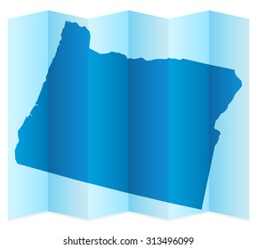 Oregon map on a white background. Vector illustration.