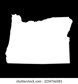 Oregon map shape, united states of america. Flat concept icon symbol vector illustration .