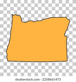 Oregon map shape, united states of america. Flat concept icon symbol vector illustration .