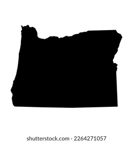 Oregon map shape, united states of america. Flat concept icon symbol vector illustration .