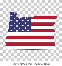 Oregon map shape, united states of america. Flat concept icon symbol vector illustration .