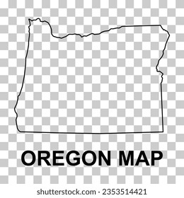 Forma de mapa de Oregón, estados unidos de américa. Icono de concepto plano, ilustración vectorial.