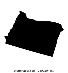 Oregon map silhouette. Vector image