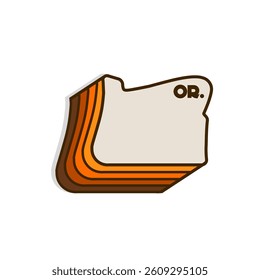 Oregon Map with Simple and Retro Style Perfect for Sticker, Apparel, etc