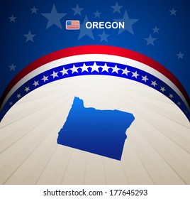 Oregon map vector background
