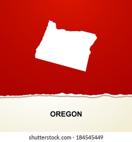 Oregon map vector background