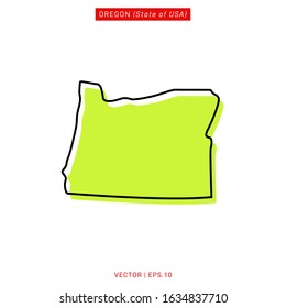 Oregon Map Vector Design Template