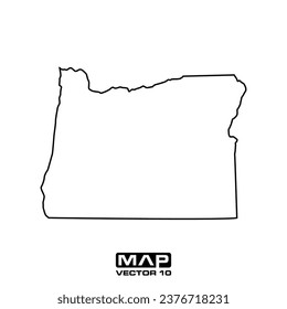 oregon map vector elements, oregon map vector illustration, oregon map vector template