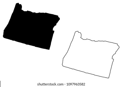 Oregon map vector illustration, scribble sketch Oregon map