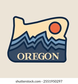 Oregon Mountain Simple Line is Perfect for Print, Apparel, Stickers, etc
