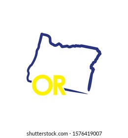 Oregon Outline Logo Template 002