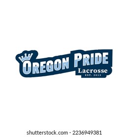 Oregon pride lacrosse vector logo for t-shirt