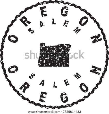Oregon Salem Round Seal Map Design