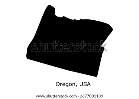 Oregon silhouette map. Oregon USA silhouette map vector. Oregon silhouette map USA