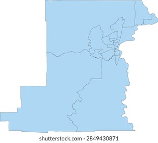 Oregon State Benton County vector Census Tract polygon based on Tiger 2020 Census Data