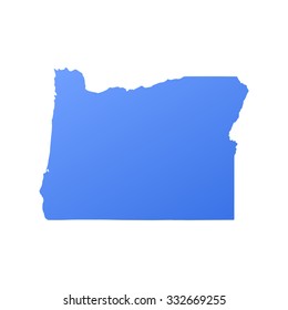Oregon state border,map