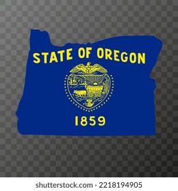 Oregon state flag. Vector illustration.