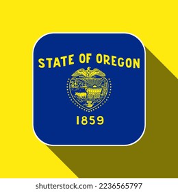 Oregon state flag. Vector illustration.