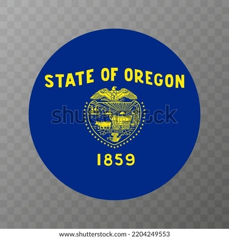 Oregon state flag. Vector illustration.