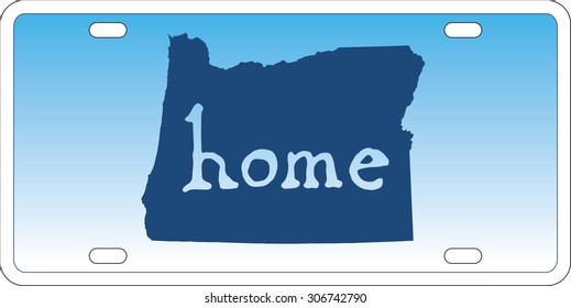 Oregon state license plate vector
