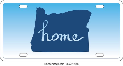 Oregon state license plate vector