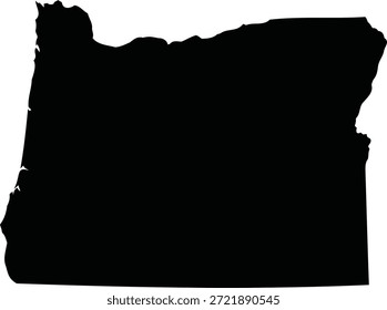 Oregon state map outline silhouette US state shape isolated on transparent background