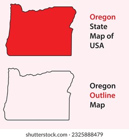 oregon state map of usa