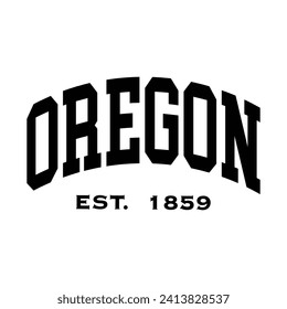 Oregon typography design for tshirt hoodie baseball cap jacket and other uses vector