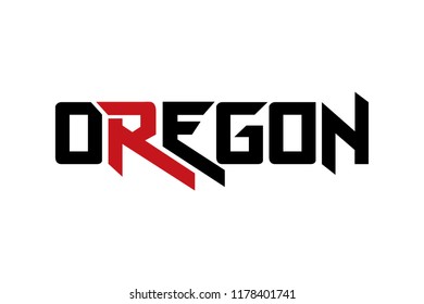 Oregon typography design vector, for t-shirt, poster and other uses