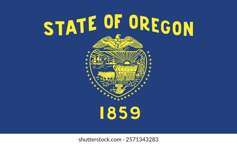 Oregon US State Flag Vector Illustration