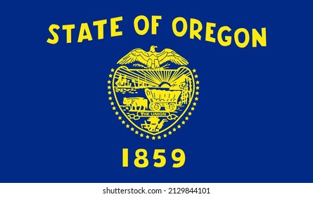 Oregon US State Vector Illustration