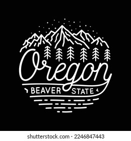 Oregon vector design template. Vector and illustration.