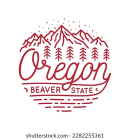 Oregon vector design template. Vector and illustration.