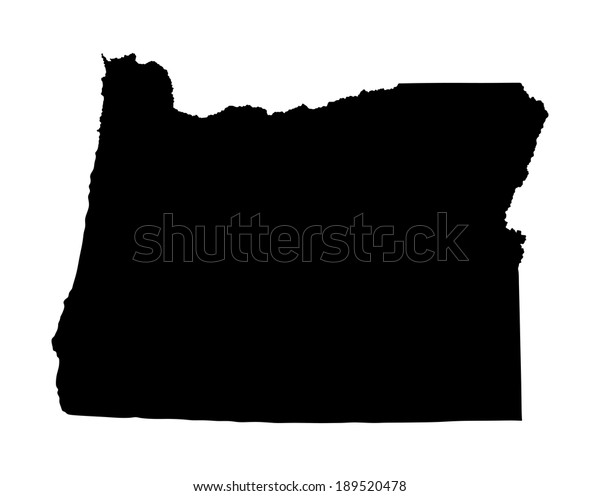 Oregon Vector Map Silhouette Isolated On Stock Vector (Royalty Free ...